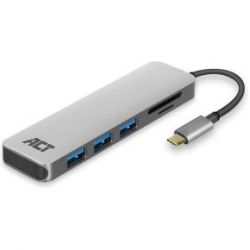 USB-C HUB EN CARD READER MET USB-A