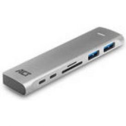 USB-C THUNDERBOLT 3 NAAR HDMI FEMALE MULTIPORT ADAPTER 4K, USB-C, 2X USB-A, CARDREADER, PD PASS THROUGH