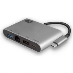 USB-C 4K MULTIPORT DOCK MET HDMI, USB-A, LAN, USB-C MET PD PASS-THROUGH 60W