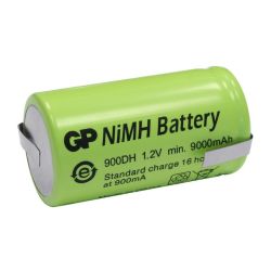 NIMH 1.2V 9000MA D-CEL 33.0X60,0MM MET SOLDEERLIPPEN