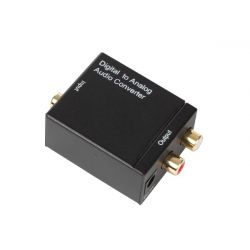 CONVERTER AUDIO OPTICAL NAAR RCA AUDIO ANALOOG