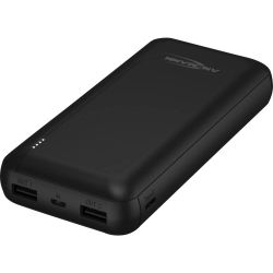 POWERBANK 20000MA MET 2XUSB/1XMICRO-USB