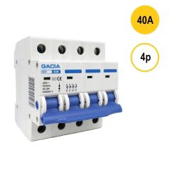 HOOFDSCHAKELAAR 40AMP 4 POLIG DIN RAIL 35MM