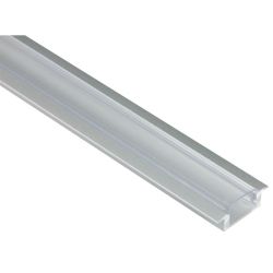 ALUMINIUM PROFIEL VOOR LEDSTRIPS 2M INBOUW 7MM HOOG MET HELDERE DIFFUSER