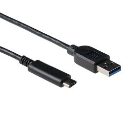 USB-C KABEL 3.2 MALE / 3.0 A MALE 5GB/S 1M DUBBEL AFGESCHERMD