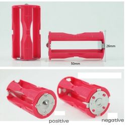 BATTERIJVERLOOP C-CEL NAAR 1-4 X AAA-CEL