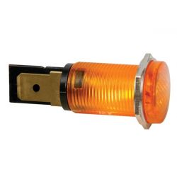 LAMP 220V ROND 14X23MM AMBER