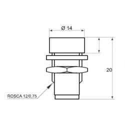 LEDHOUDER 8MM METAAL CHROOM INWENDIGE REFLECTOR