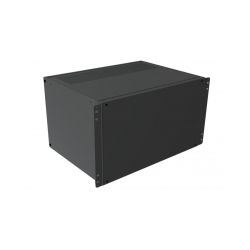 KAST 19'' ZWART 425X330X264MM 6U ALUMINIUM MET VENTILATIE GLEUVEN