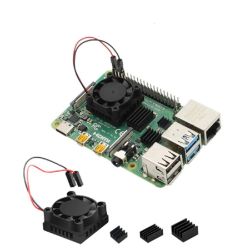 RASPBERRY PI 4B KOELING SET 4 X KOELBLOK EN 1 X 25MM FAN ZELFKLEVEND