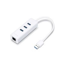 USB 3.0 A NETWERK ADAPTER 10/100/100MB MET USB HUB