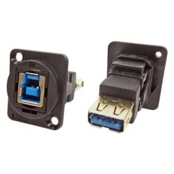 USB CHASSIS ADAPTER USB 3.0 B->USB 3.0 A D-NORM ZWART