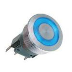 MOMENT 1XOM 230VAC/3A IP67 M19 VERLICHTING RING BLAUW