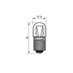 LAMP SCHROEF E10 230V 10MA 2.3W