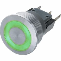 MOMENT 1XOM 230VAC/3A IP67 M19 VERLICHTING RING GROEN