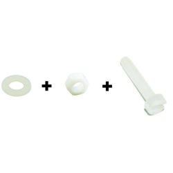 BOUT+MOER+RING M3X22MM 25 STUKS GLEUF/CILINDER KOP NYLON