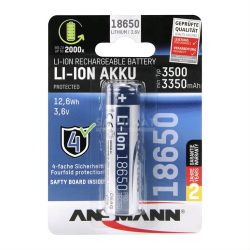 LI-ION 3.6V 3500MA 65X18MM PROTECTED 5A BUTTON-TOP
