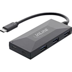 USB-C HUB OTG MET 2 X USB-C, 3 X USB-A INCLUSIEF 5V/3A VOEDING