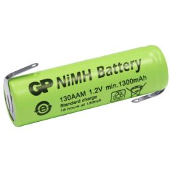 NIMH 1.2V 1300MA AA 14.5X49,2MM MET SOLDEERLIPPEN