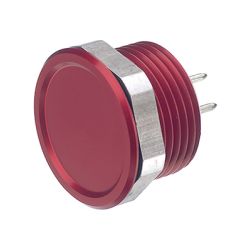 PIEZO MOMENT SCHAKELAAR 48V/0.1A 1W MAX. ROOD ALUMINIUM M161P69K