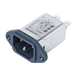 NETFILTER RFI IEC 10A 230V FASTON 6,3MM RECHT