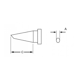 SOLDEERSTIFT 1,2MM 45 GRADEN VOOR WELLER WS81