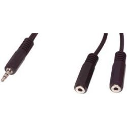 3.5MM JACK MALE- 2 X 3.5MM JACK FEMALE STEREO 5M
