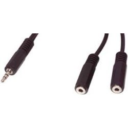 3.5MM JACK MALE- 2 X 3.5MM JACK FEMALE STEREO 5M