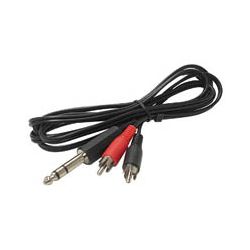 1X6.3MM MALE-2XTULP MALE STEREO 2M