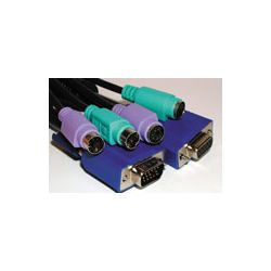 KVM SWITCH KABELSET HQ 5M VGA/KEYBOARD/MUIS ALLE DRIE DE AANSLUITINGEN MALE-FEMALE