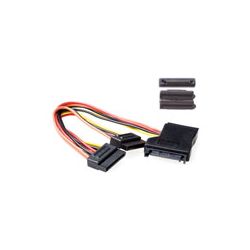 VERLOOP VOEDING 1 X SATA MALE - 2 X SATA FEMALE 0.15M