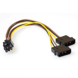 VERLOOP VOEDING 6P PCI-E / 2 X 4P 5,25'' MALE