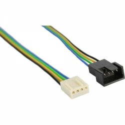 VENTILATOR ADAPTERKABEL 1 X 4P MOLEX MALE NAAR 1 X 4P MOLEXFEMALE PWM 0,3M