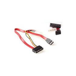 SLIM SATA(6+7) MALE - SATA(7) + 5,25'' MALE (4 PINS) 0.3M