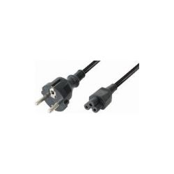 NETSNOER 3.0M RA STEKKER - C5 3 POLIG FEMALE ZWART 3X0.75MM2(MICKEY MOUSE)