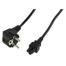 NETSNOER 1.8M RA STEKKER - C5 3 POLIG FEMALE ZWART 3X0.75MM2(MICKEY MOUSE)