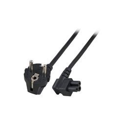 NETSNOER 1.8M RA STEKKER - C5 3 POLIG FEMALE HAAKS ZWART 3X0,75MM2 (MICKEY MOUSE)