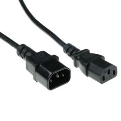 NETSNOER 10.0M C14 3 POLIG MALE - C13 3 POLIG FEMALE ZWART3X1.00MM2  MAX 10A
