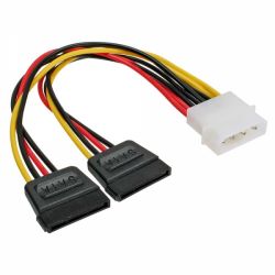 VOEDING VERLOOP 5,25'' MALE - 2 X SATA MALE VOEDING 0,2M