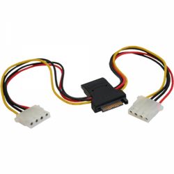 VERLOOP VOEDING 2 X 3,5'' FEMALE - SATA MALE VOEDING 0.15M