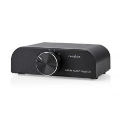 AUDIO SELECTOR 4 VOUDIG 3 X TULP + 1 X 3.5MM JACK