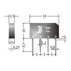 BRUGCEL PLAT 250V 1.5AMP