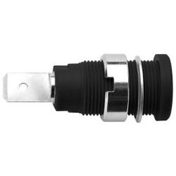 STEKKERBUS 4MM 32A CATIII ZWART FASTON AANSLUITING