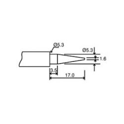 SOLDEERSTIFT 1.6MM SCHUIN VTSSC10N/VTSSC20N/VTSSC30N/VTSSC40N