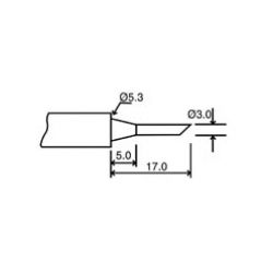 SOLDEERSTIFT 3.0MM SCHUIN VTSSC10N/VTSSC20N/VTSSC30N/VTSSC40N