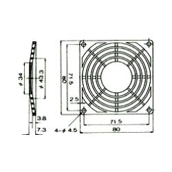 FILTER 45PPI VOOR BLOWER 60X60MM