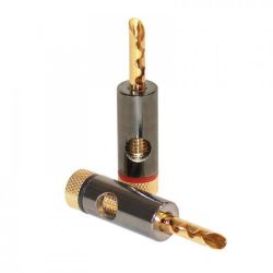 BANAANSTEKKER SET 4MM VERGULD