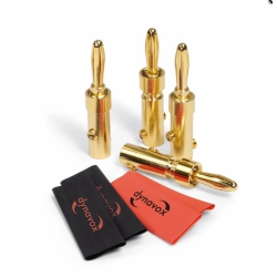 BANAANSTEKKER 4MM SET VAN 4 VERGULD