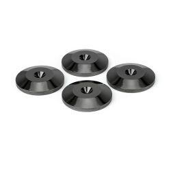 ALUMINIUM VOETEN ZWART 20MM 4 STUKS