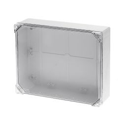 INSTALLATIE GRIJS 310X240X100MM TRANSPARANTE DEKSEL IP65